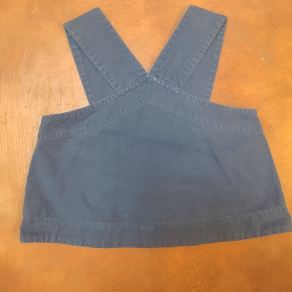 Everlane | The Cross-Front Apron Top in cobalt | S